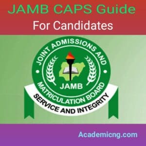 JAMB CAPS 2021/2022 Portal
