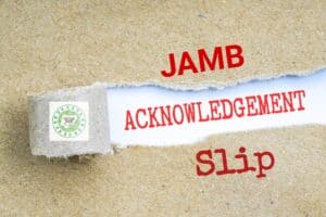JAMB acknowledgment slip 2021