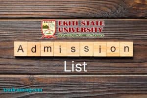 Eksu admission list 2021